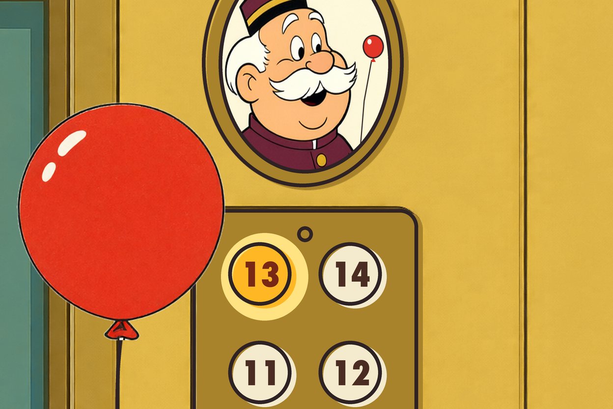 Close: a 13 button glows in the empty socket.