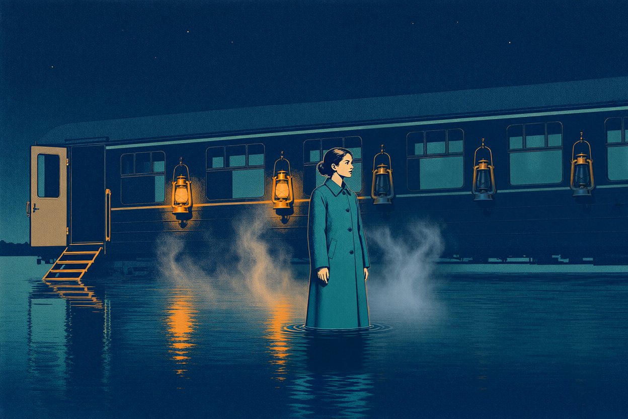 Three of the five lanterns have gone dark.