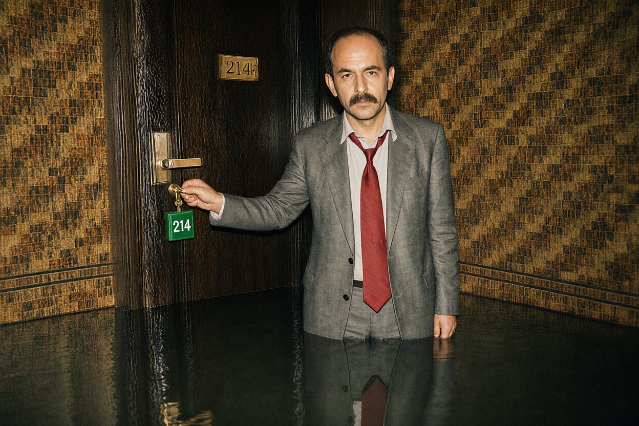 Room 214, at last. The key still fits.