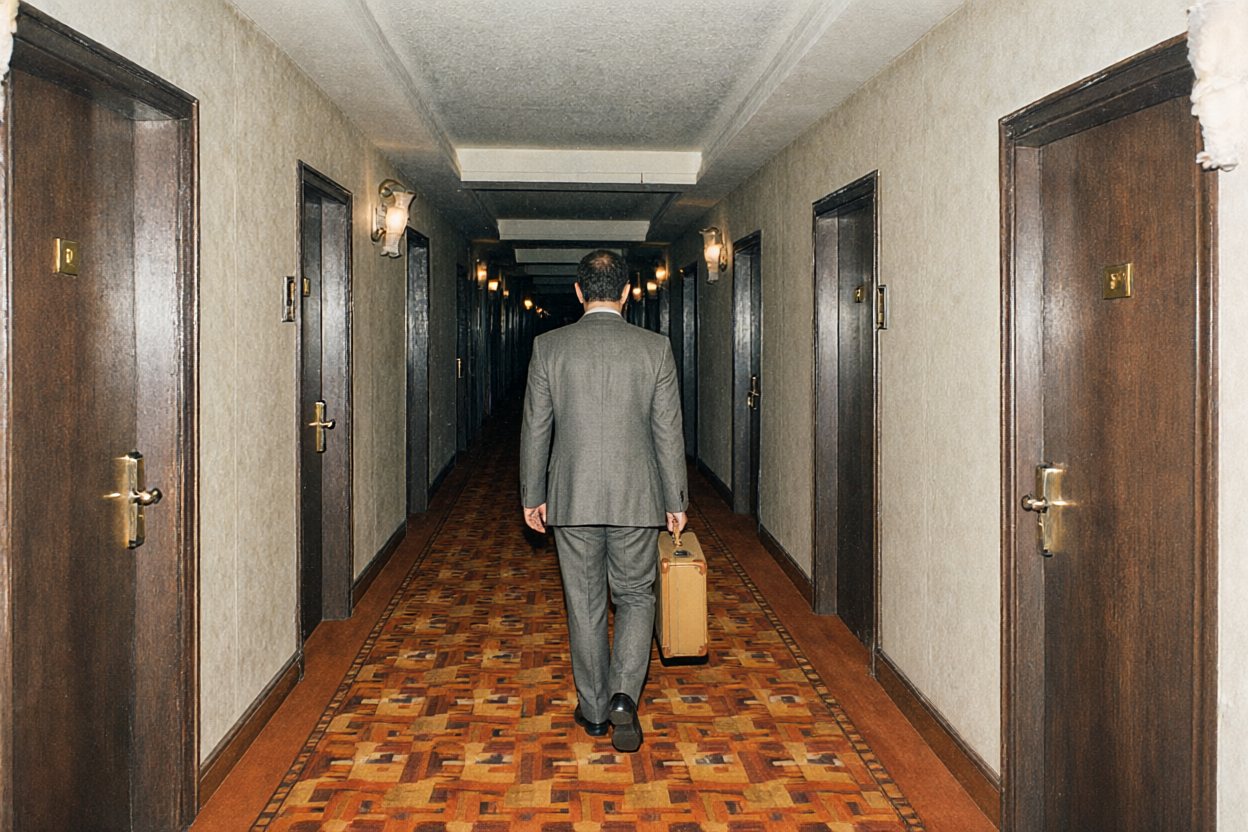 Room 214 is somewhere down this corridor.