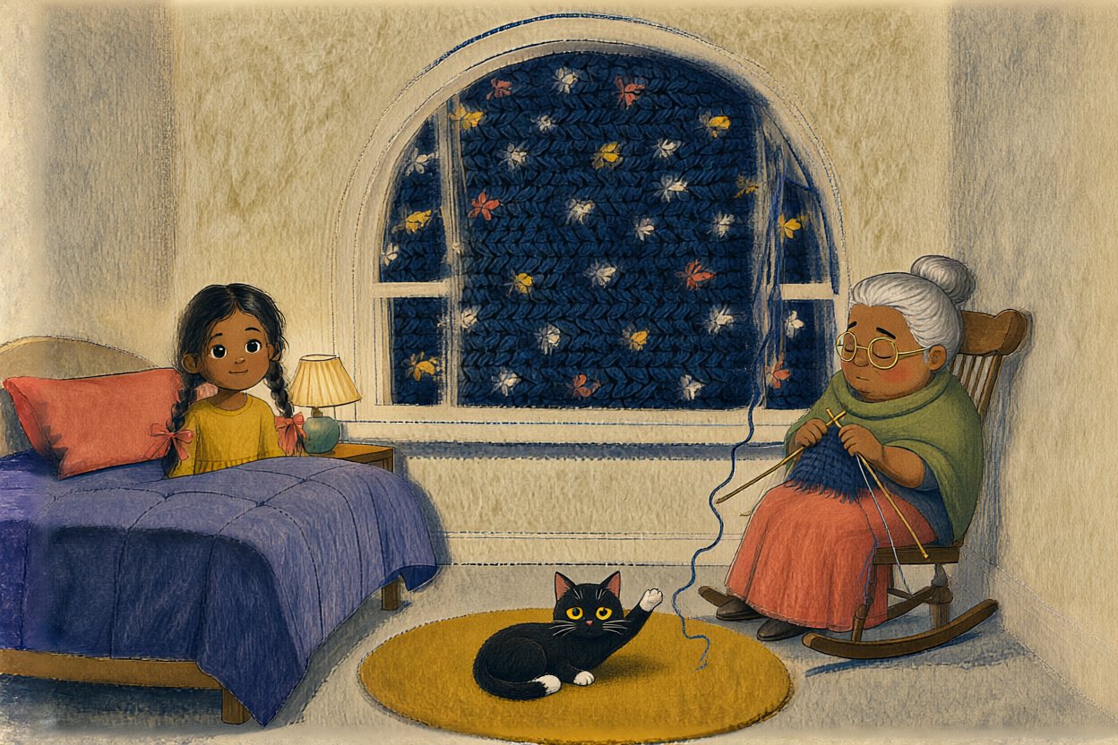 The cat notices.