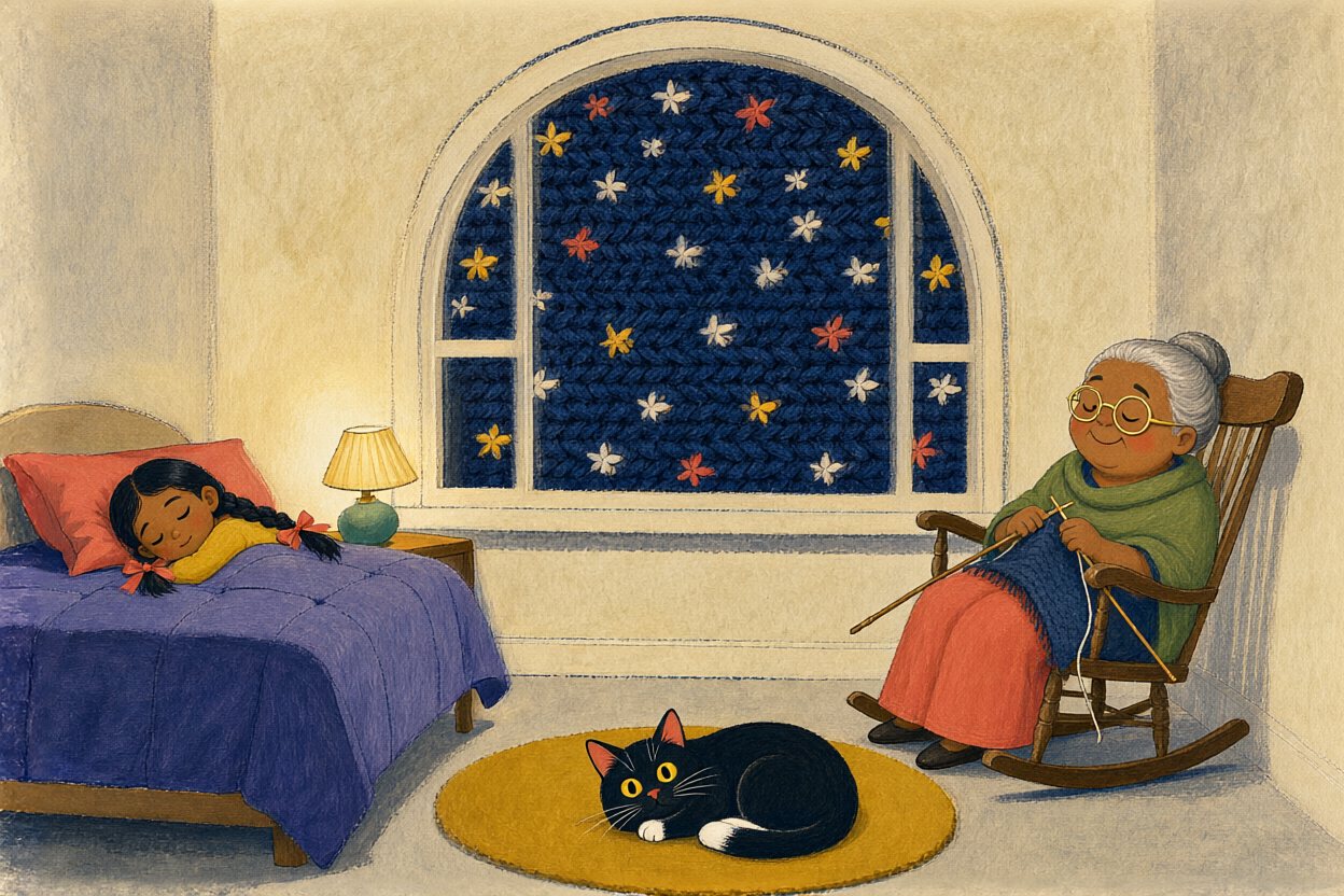 Home. Asha is asleep, and the night is back in the window.