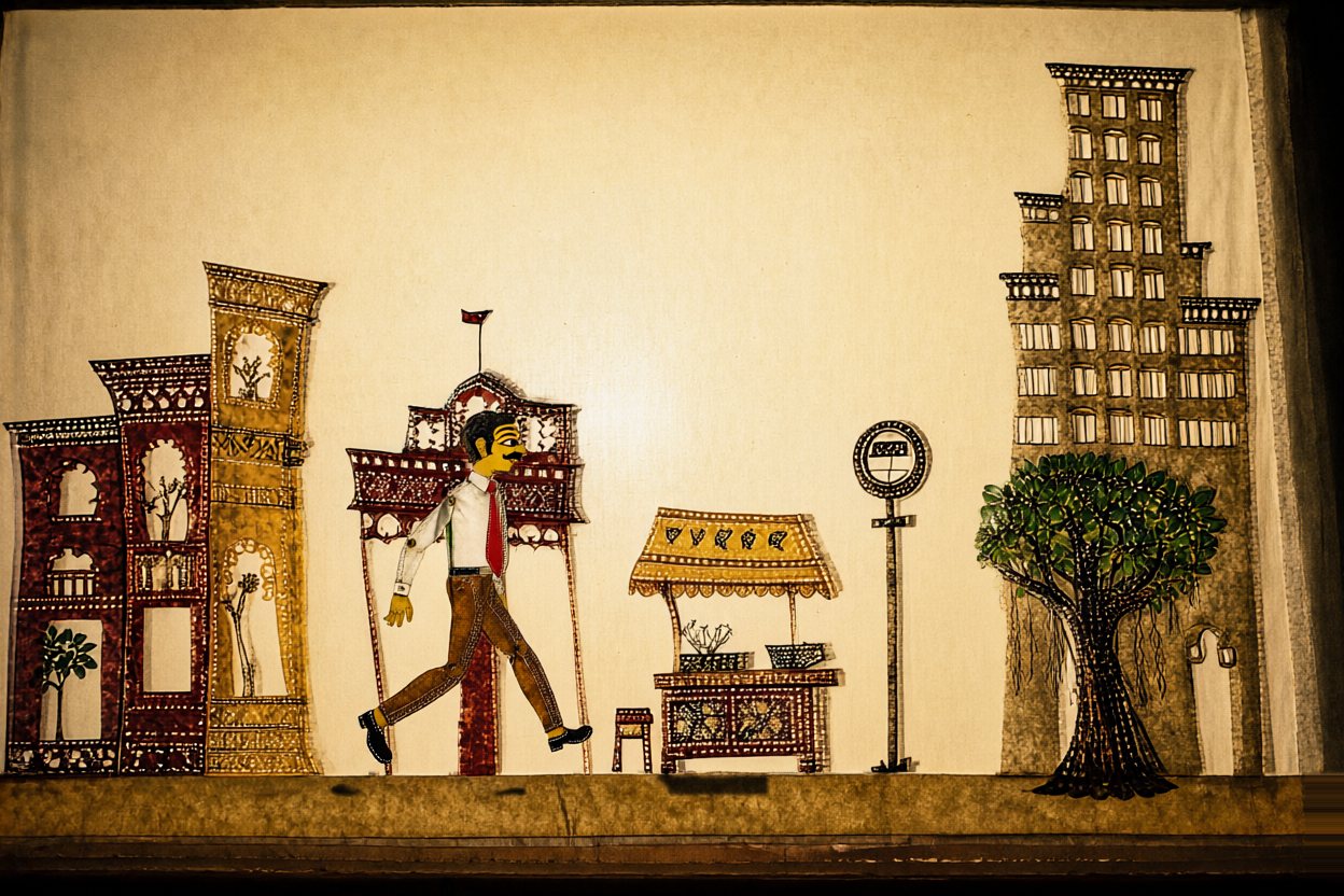 Ravi runs through town, late for the first time in twenty-two years.