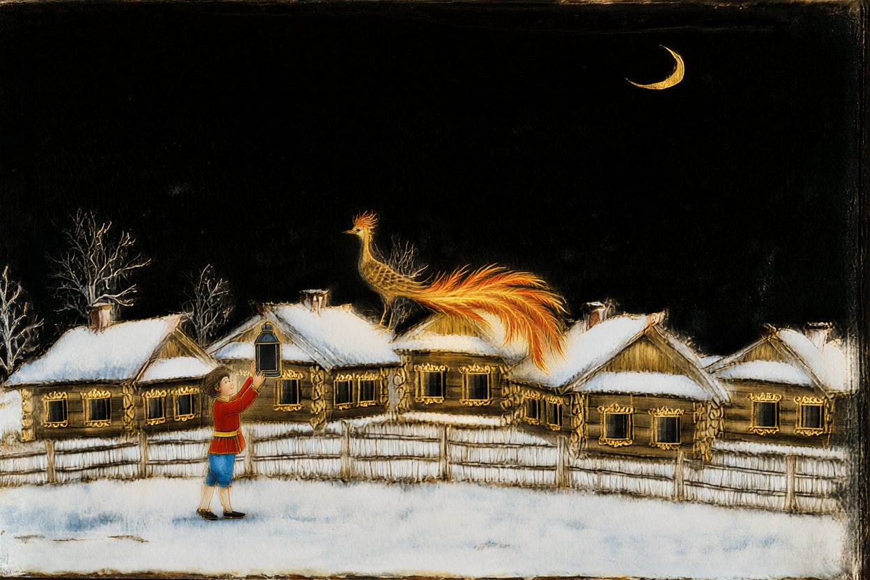 Vanya held up his empty lantern and asked for one feather.