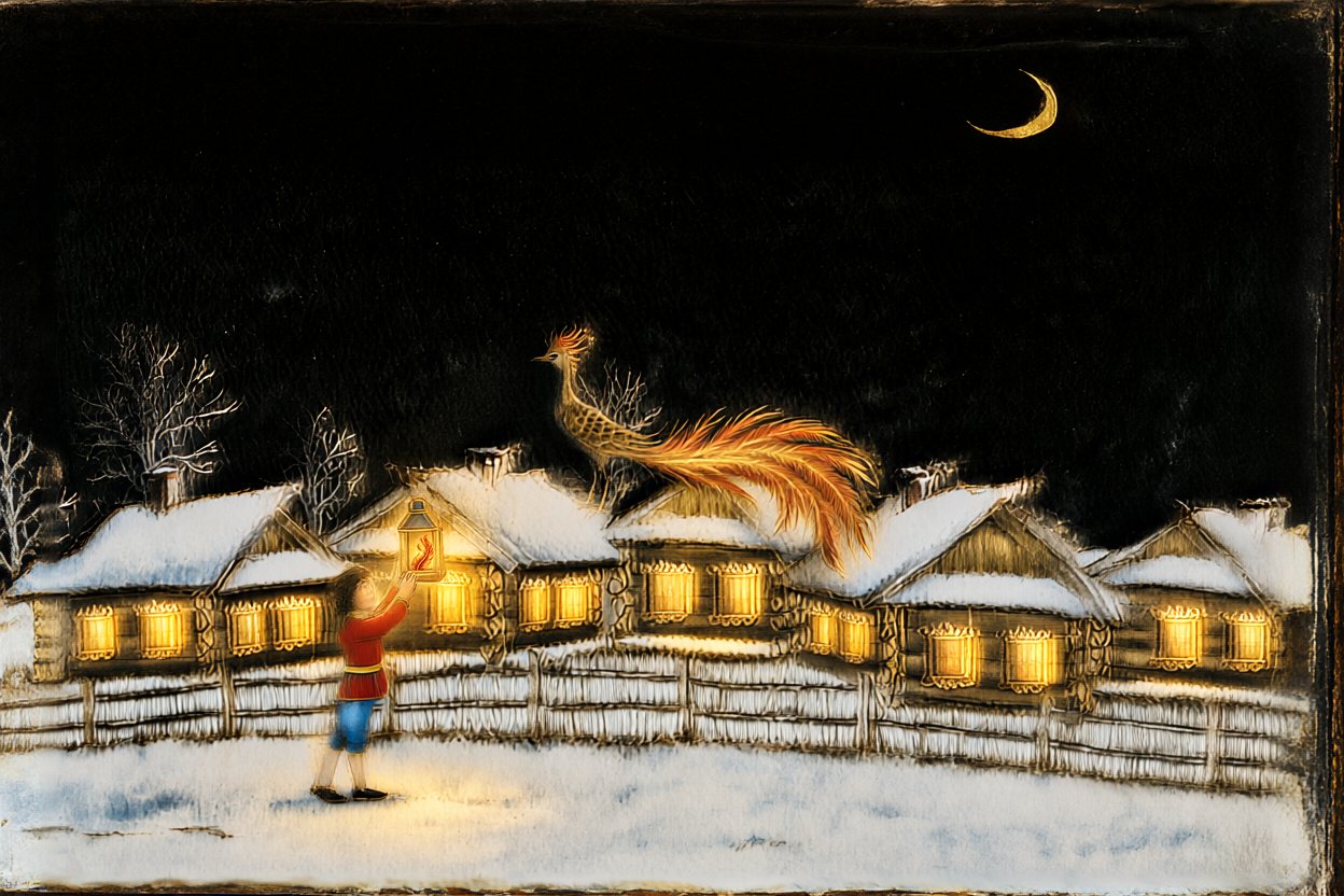Its light leapt from window to window, until the whole village was lit.